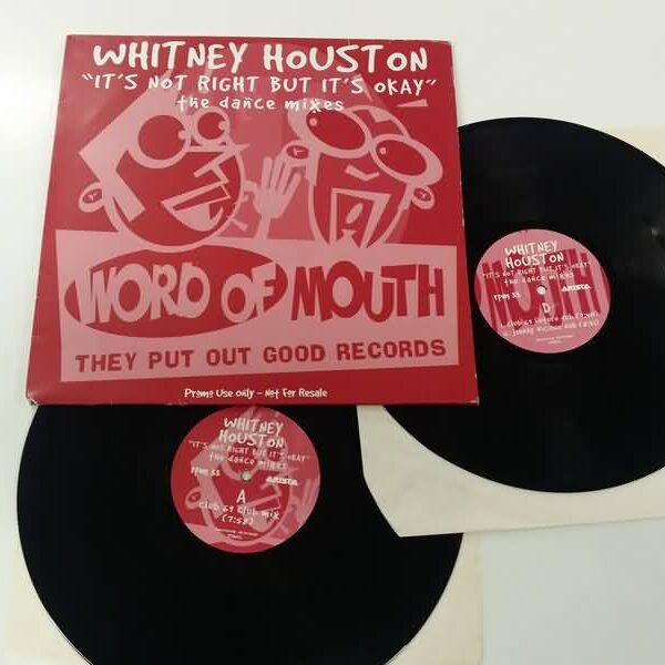 VINYL MAXI SINGLE - WHITNEY HOUSTON - IT'S NOT RIGHT BUT IT'S OKAY - PROMO