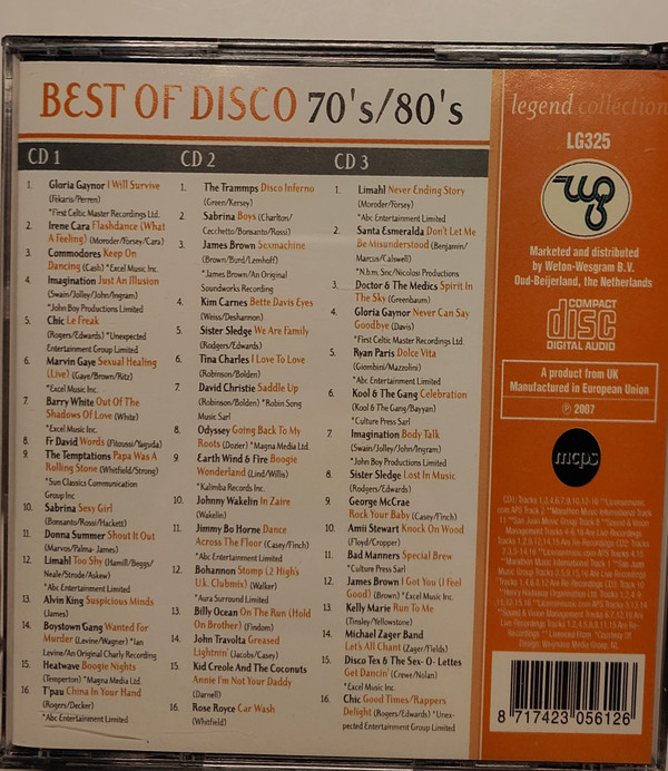 CD - Various - Best Of Disco 70's / 80's