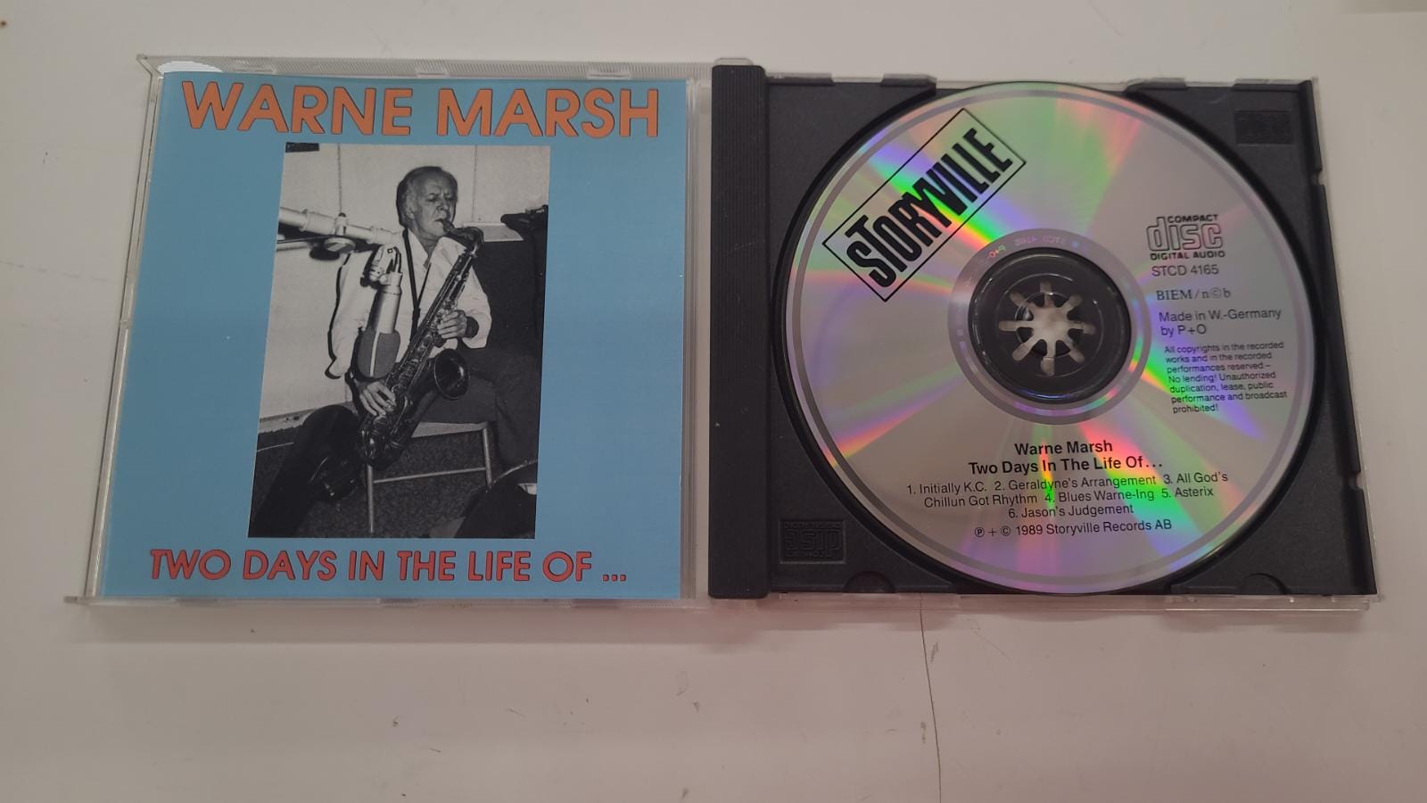 CD - Warne Marsh - Two Days In The Life Of