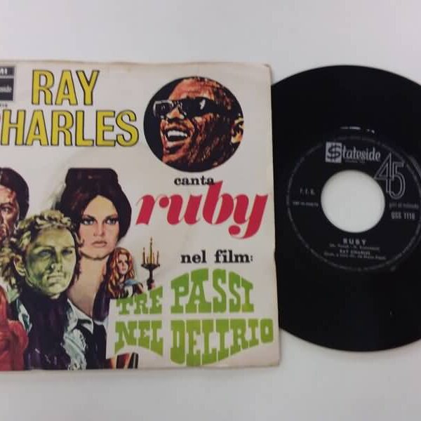 45 GIRI VINYL - RAY CHARLES - RUBY/HARDHEARTED HANNAH
