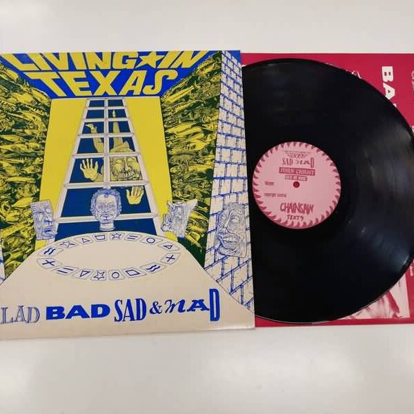 VINYL MAXI SINGLE - LIVING IN TEXAS - GLAD BAD SAD & MAX