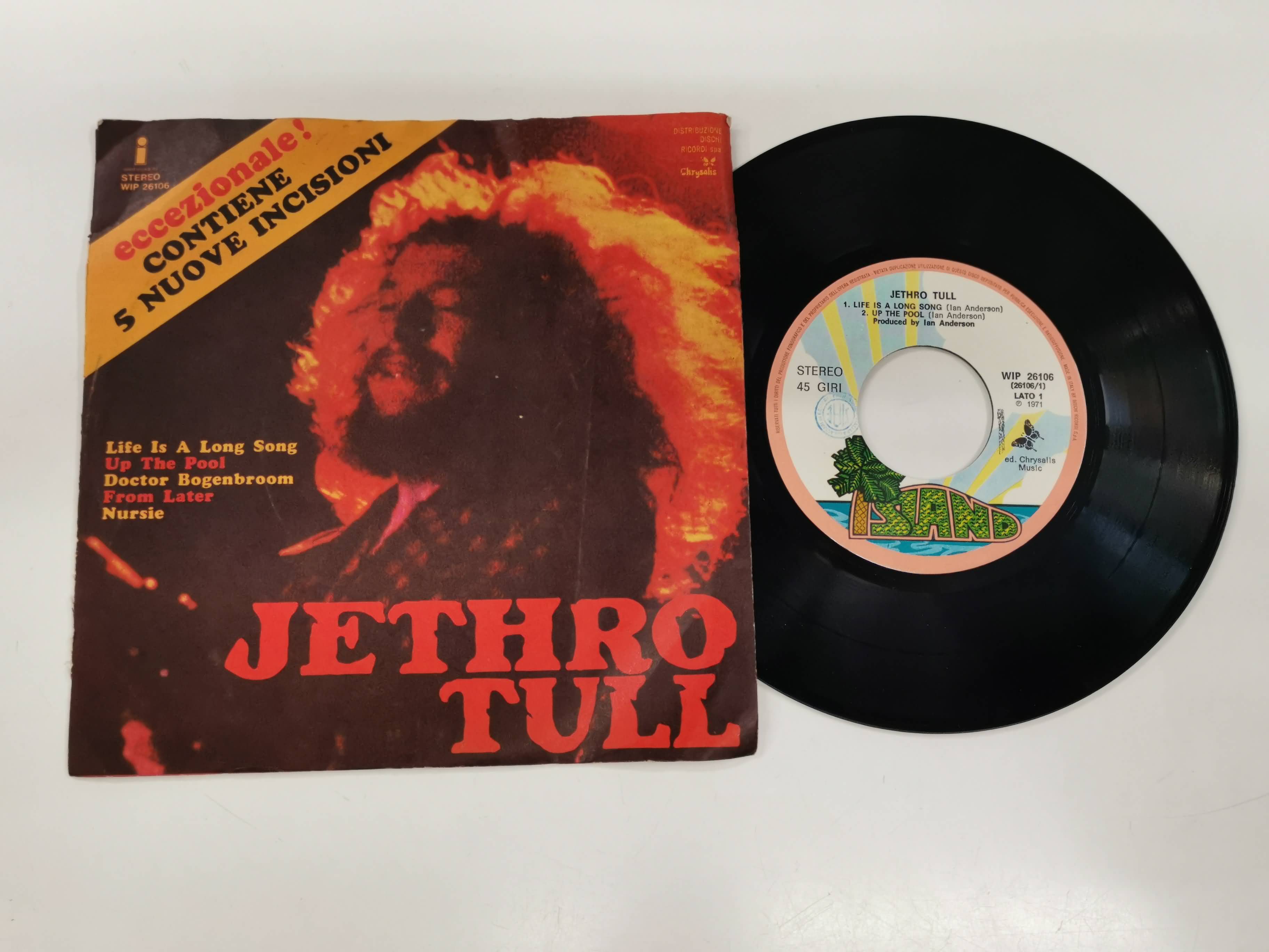 45 GIRI VINYL - Jethro Tull - Life Is A Long Song / Up The Pool / Doctor Bogenbroom / From Later / Nursie