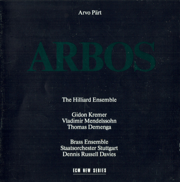 CD - Arvo Pärt - Arbos